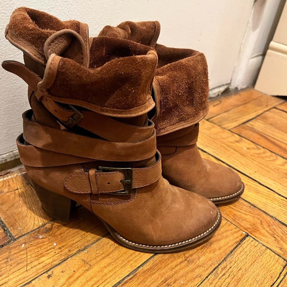 Steven By Steve Madden Tan Suede Heeled Boots